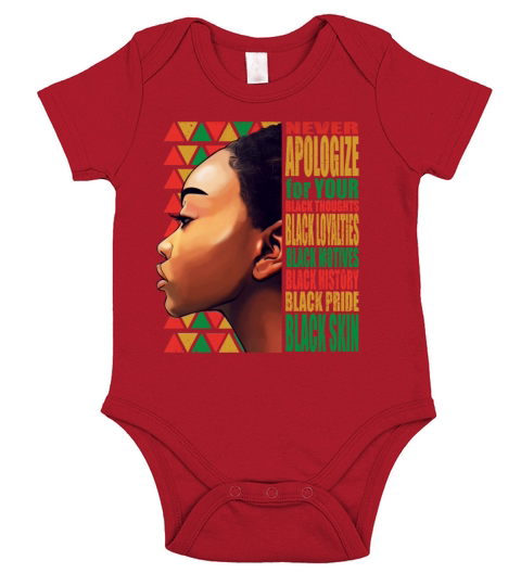 BLM Melanin Pride Never Apologize Black History Short Sleeve Baby One-Piece
