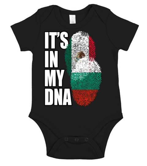 Bulgarian And Mexican Mix Heritage DNA Flag Short Sleeve Baby One-Piece