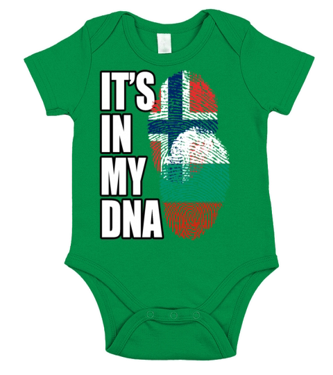 Bulgarian And Norwegian Mix Heritage DNA Flag Short Sleeve Baby One-Piece