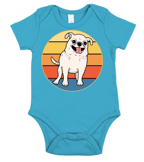 Cute Chihuahua Dog Breed Vintage Retro Sunset Short Sleeve Baby One-Piece