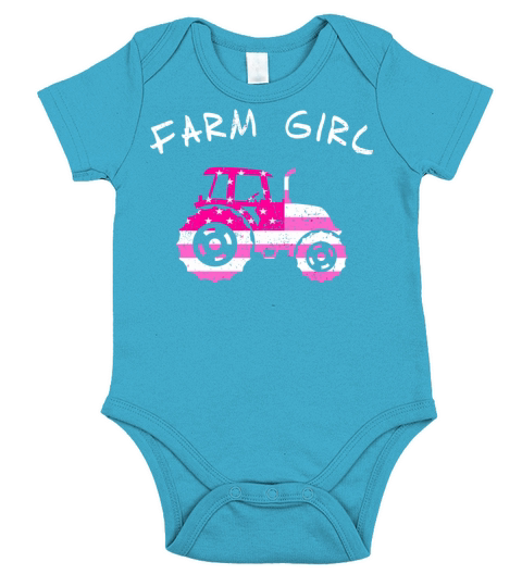 Farm Girl K Vintage Tractor Womens Sweat Short Sleeve Baby One-Piece