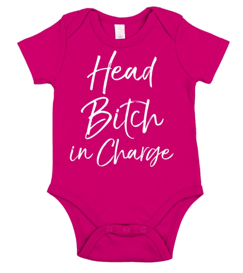 Funny Hbic Quote For Women Bosses Cute Head Bitch Short Sleeve Baby One-Piece