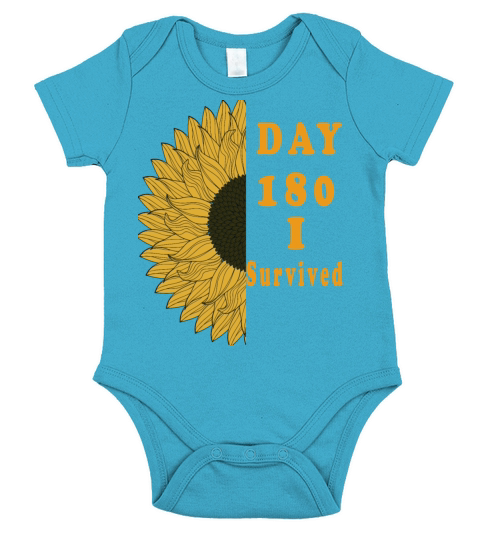 I Survived 180 Masked School Days Short Sleeve Baby One-Piece