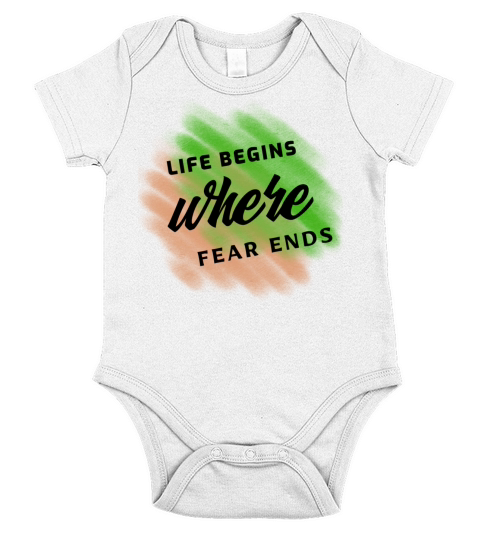 Life begins where fear ends graphic proposal Short Sleeve Baby One-Piece
