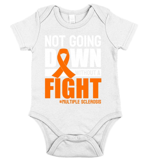 Multiple Sclerosis Aware Orange Ribbon Not Going Short Sleeve Baby One-Piece