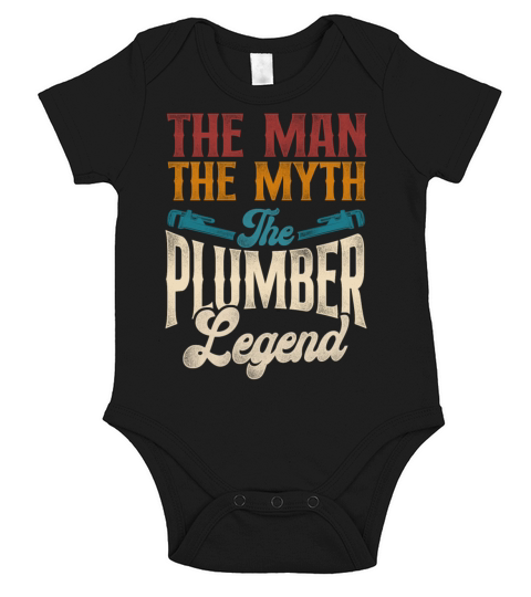 Plumbing Plumber Dad Vintage Retro Short Sleeve Baby One-Piece