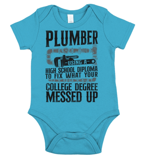 Plumbing Plumber Vintage Plumber Short Sleeve Baby One-Piece