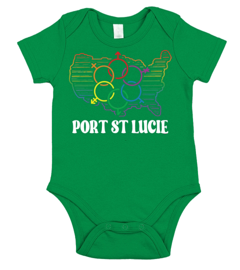 Port St Lucie Pride Month Pride Flag LGBT Communit Short Sleeve Baby One-Piece