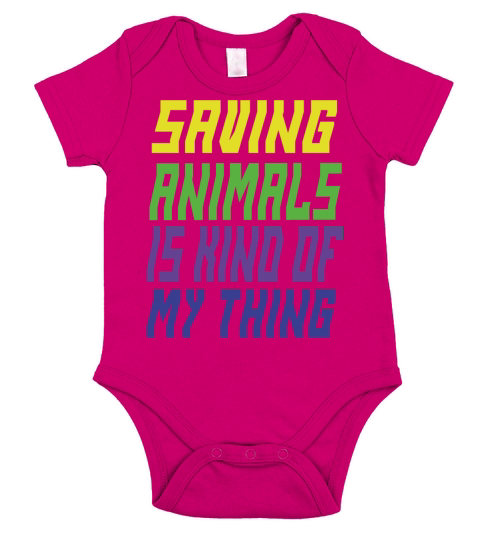 saving animals is kind of my thing Short Sleeve Baby One-Piece