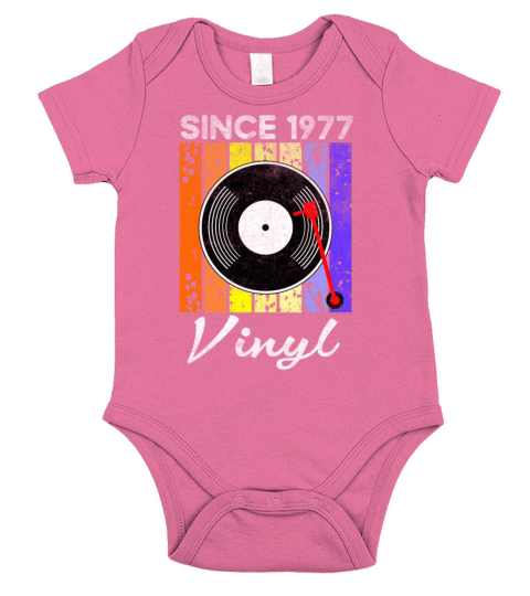 Since 1977 Vinyl Retro Record Vintage Music Short Sleeve Baby One-Piece