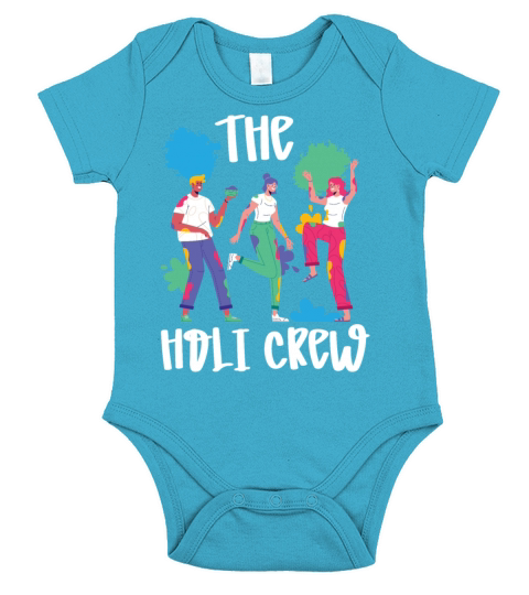 The Holi Crew Hinduism Buddhist Holi Festival Short Sleeve Baby One-Piece
