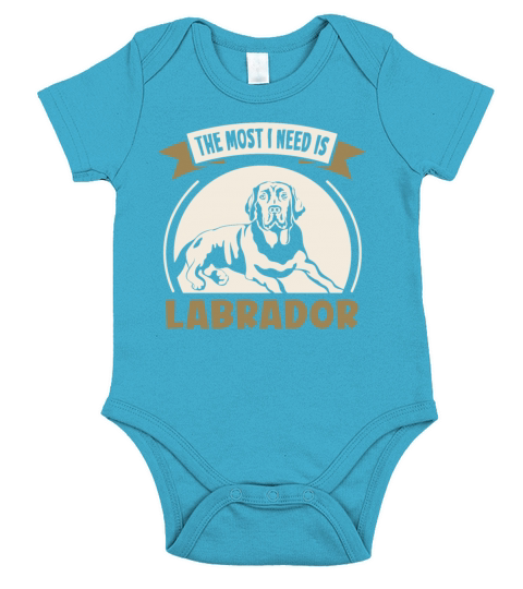 The most I need is Labrador Short Sleeve Baby One-Piece