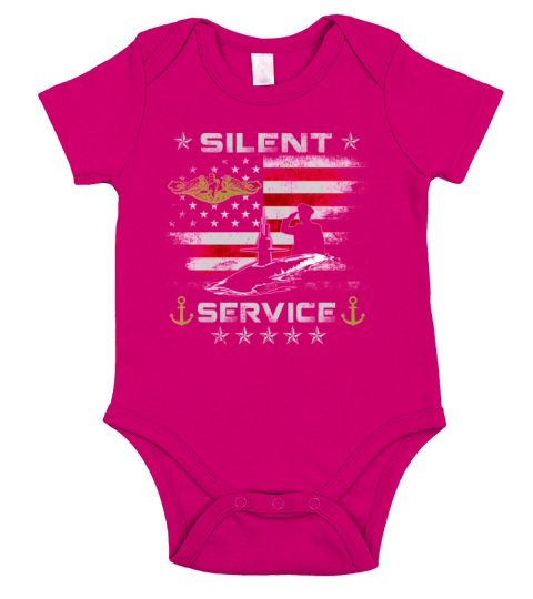 US Navy Submarines Silent Service with Dolphins Short Sleeve Baby One-Piece