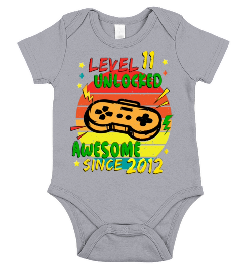 Video Game Level 11 Unlocked Awesome Since 2012 Short Sleeve Baby One-Piece