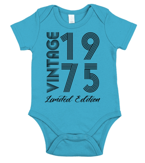 Vintage 1975 Vintage Birthday Retro Vintage Short Sleeve Baby One-Piece
