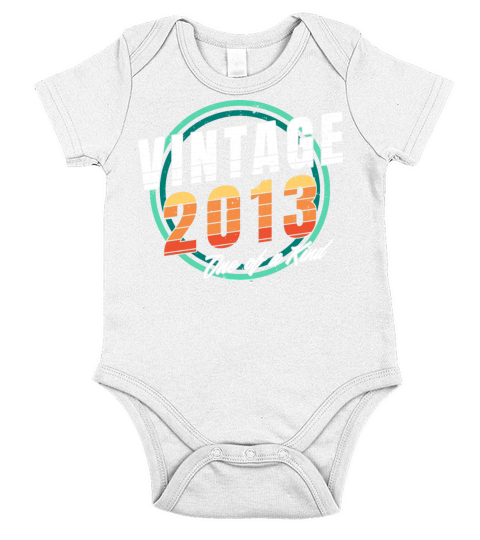 Vintage 2013 Shirt for Men Women 10 Year Old 10th Short Sleeve Baby One-Piece