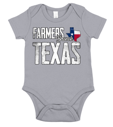 Vintage Farmers Branch Texas Flag Short Sleeve Baby One-Piece