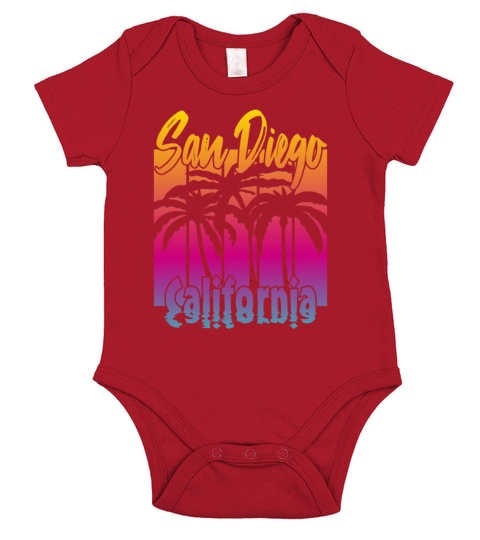 Vintage San Diego California Short Sleeve Baby One-Piece