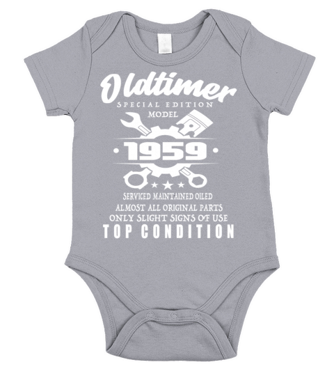 Vintage Special Edition Model 1959 Birthday Short Sleeve Baby One-Piece