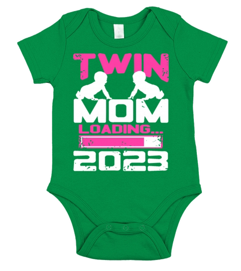 Womens Twin Mama Twin Mom to Be Pregnancy Short Sleeve Baby One-Piece