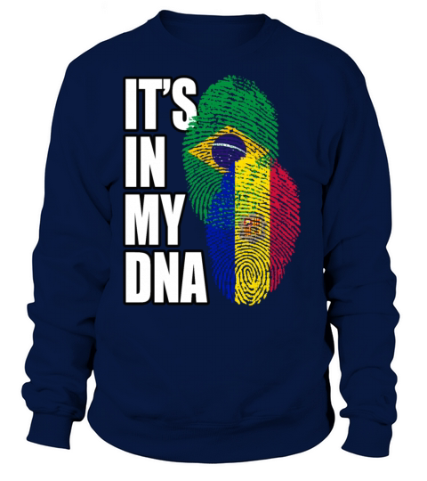 Andorran And Brazilian Mix Heritage DNA Flag Sweatshirt Unisex
