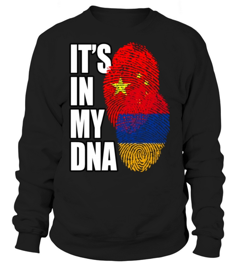 Armenian And Chinese Mix Heritage DNA Flag Sweatshirt Unisex