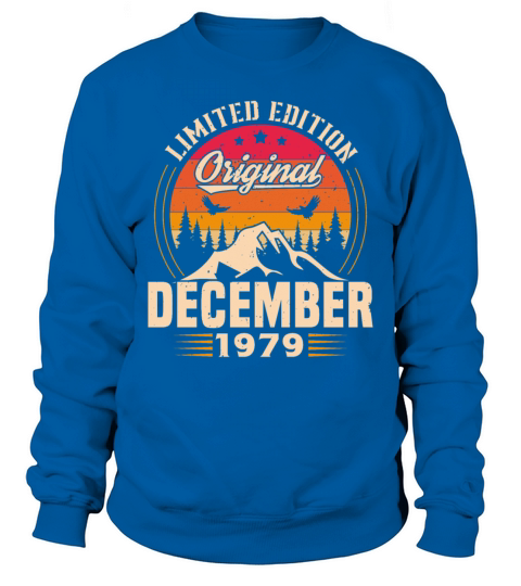Birthday Gift December 1979 Vintage Retro Sweatshirt Unisex