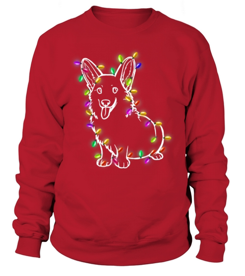 Corgi Santa Christmas Lights Xmas Gifts Boys Kids Sweatshirt Unisex