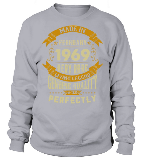 February 1969 Vintage Birthday Present Sweatshirt Unisex