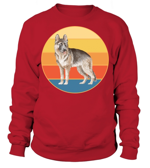 German Shepherd Dog Breed Vintage Retro Sunset Sweatshirt Unisex