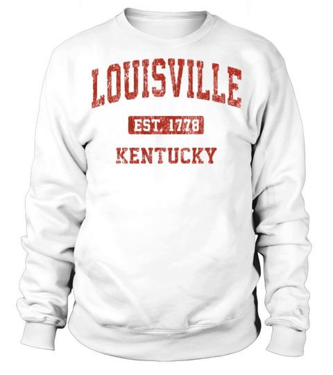Louisville Kentucky Ky Vintage Athletic Sports Des Sweatshirt Unisex