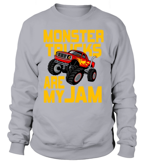 Monster Trucks Are My Jam Vintage Retro Sweatshirt Unisex