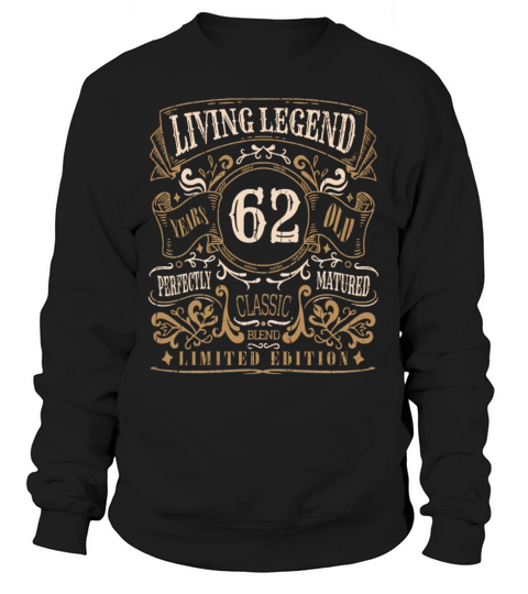 Retro Vintage Birth Whiskey Age 62 Years Old Sweatshirt Unisex
