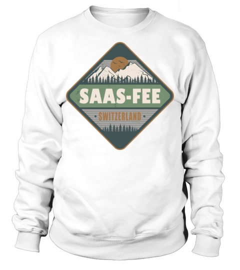 Saas-Fee Switzerland Swiss Alps Vintage Hiking Sweatshirt Unisex