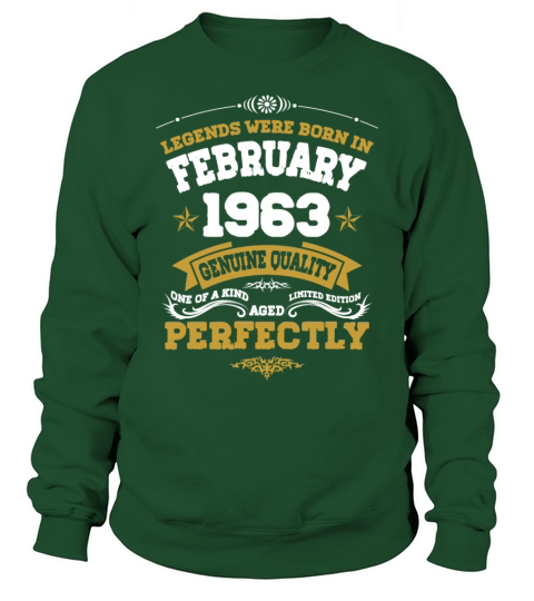 Vintage Aged To Perfection Ferbuary 1963 Sweatshirt Unisex