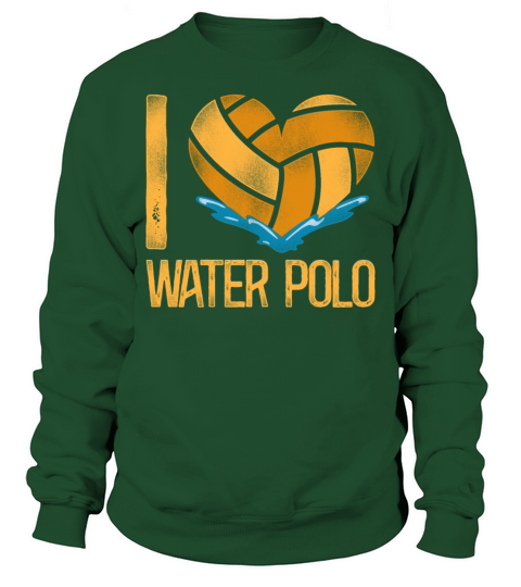 Water Polo Heart Vintage I Love Sweatshirt Unisex