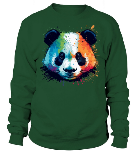 Watercolor Colored Panda Illustration Sweatshirt Unisex