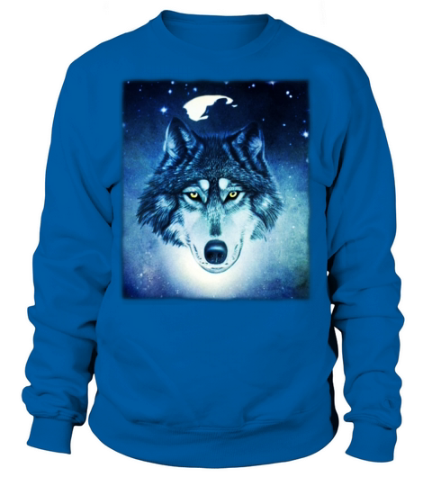 Wolf artwork design predator face imprint Sweatshirt Unisex