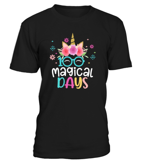 100th Days Of School Girls Cute Unicorn Face T-Shirt Unisex