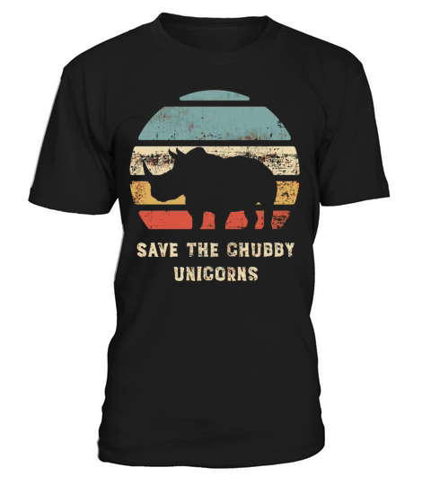 Vintage Save The Chubby Unicorns Retro T-Shirt Unisex