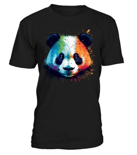 Watercolor Colored Panda Illustration T-Shirt Unisex