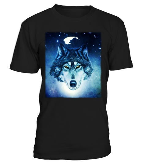Wolf artwork design predator face imprint T-Shirt Unisex