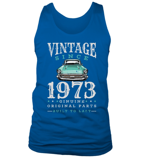 1973 Vintage born in Retro age Birthday gift idea Tank Top Unisex