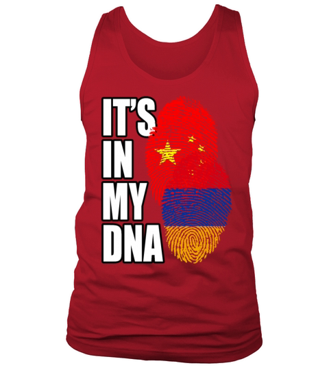Armenian And Chinese Mix Heritage DNA Flag Tank Top Unisex