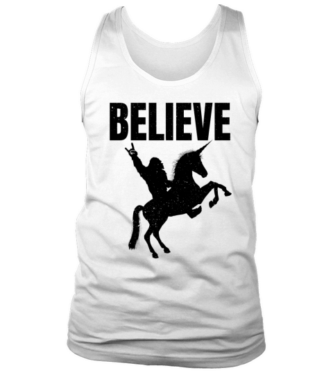 Bigfoot Riding A Unicorn Tank Top Unisex