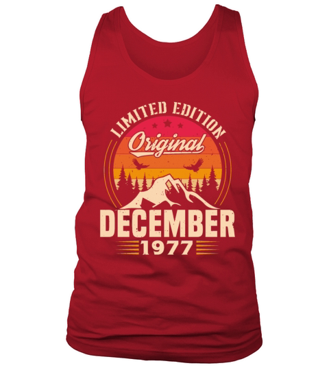 Birthday Gift December 1977 Vintage Retro Tank Top Unisex