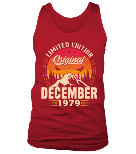 Birthday Gift December 1979 Vintage Retro Tank Top Unisex