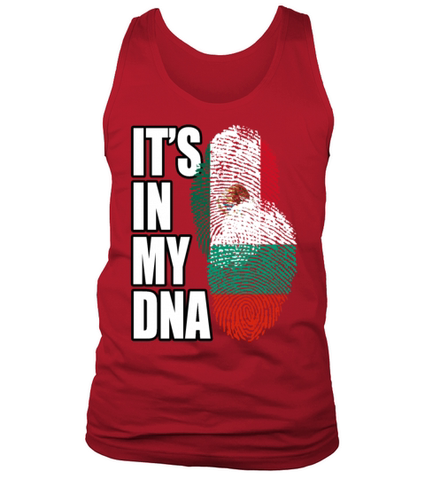 Bulgarian And Mexican Mix Heritage DNA Flag Tank Top Unisex