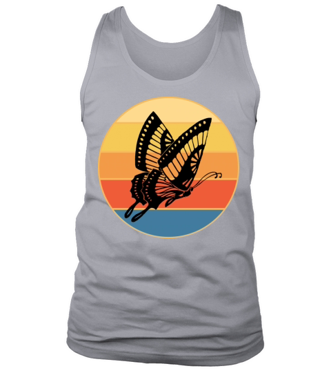 Cute Butterfly Retro Sunset Vintage Animal Insect Tank Top Unisex