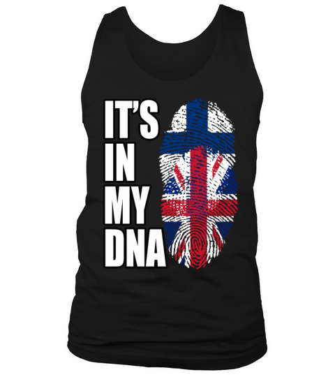 Finland And British Mix Heritage DNA Flag Tank Top Unisex
